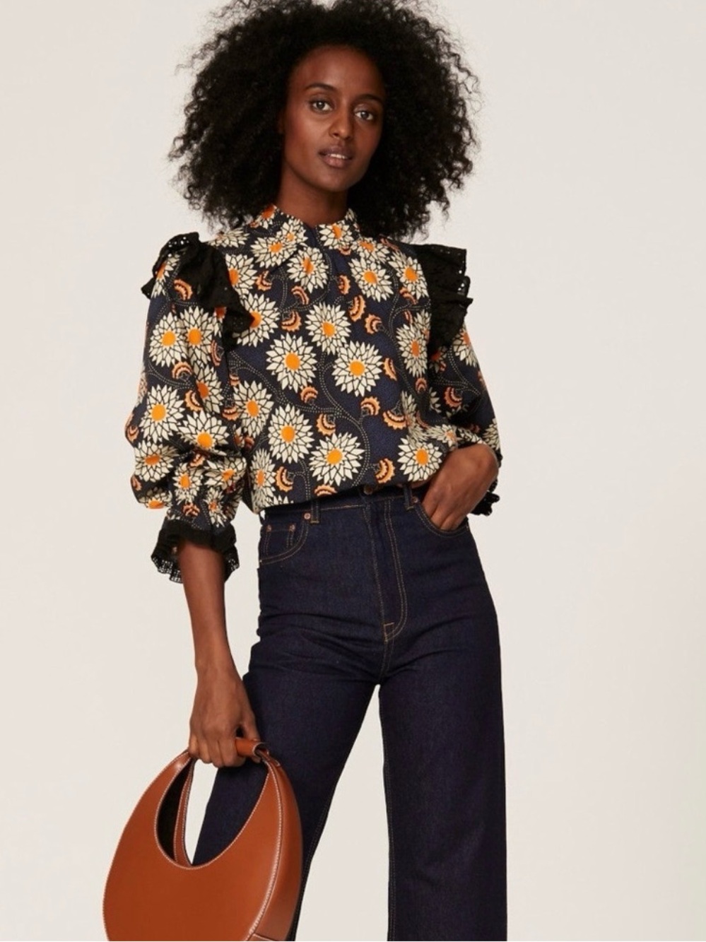 The Odells Samia Daisy Ruffle Blouse